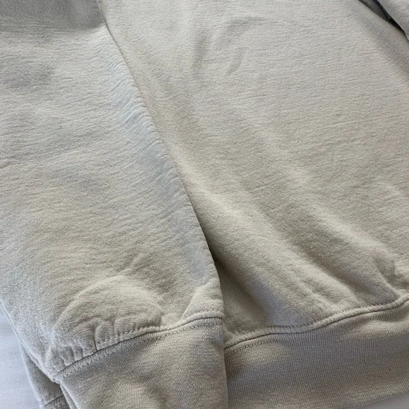 Gildan Cream Crewneck Sweatshirt with Black & Tan Dachshund Patch - Picture 3 of 7